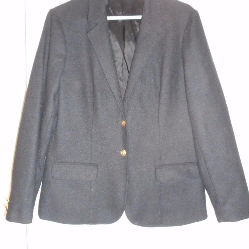 Vintage Women's Size 16 Black wool blend Blazer